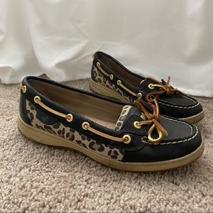 Sperry Boat Shoes with Leopard Print